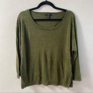 GREEN JCREW SWEATER